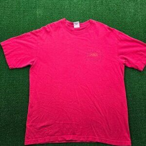 Lucky Brand Tshirt Mens Medium Red Vintage 90s Dungarees of America Made In USA